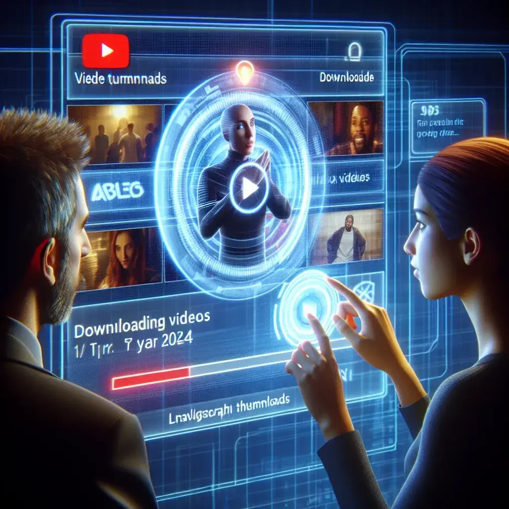 "Guía completa para descargar videos de YouTube en 2024, mostrando métodos efectivos y pasos sencillos en una pantalla de computadora con imágenes de la plataforma de YouTube."